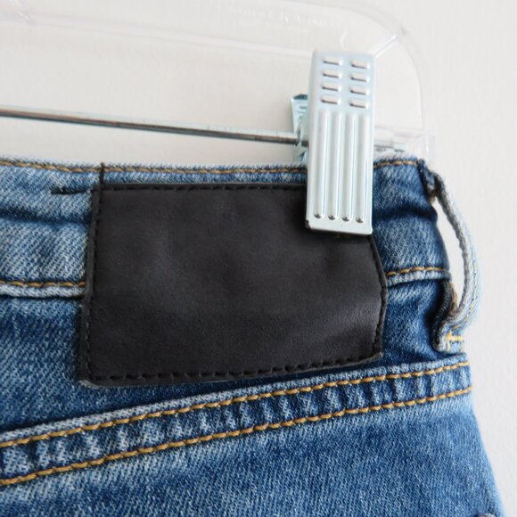 R13 Boy Skinny Jeans in Emerson Blue Wash Raw Hem - Size 24 - Picture 11 of 14